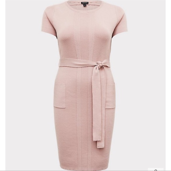 5x Torrid Muave short-sleeve sweater dress with belt - NWT - Picture 2 of 5